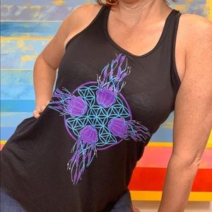 MY DESIGN Jellyfish Zia Flower of Life Flowy Tank